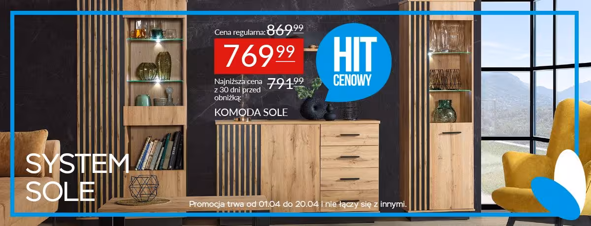 Hit cenowy kolekcja mebli do pokoju dziennego Sole